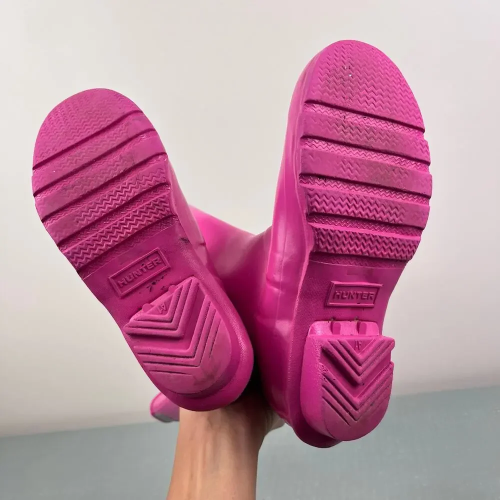 Hunter Kids Original Gloss Tall Rain Boots Pink 3